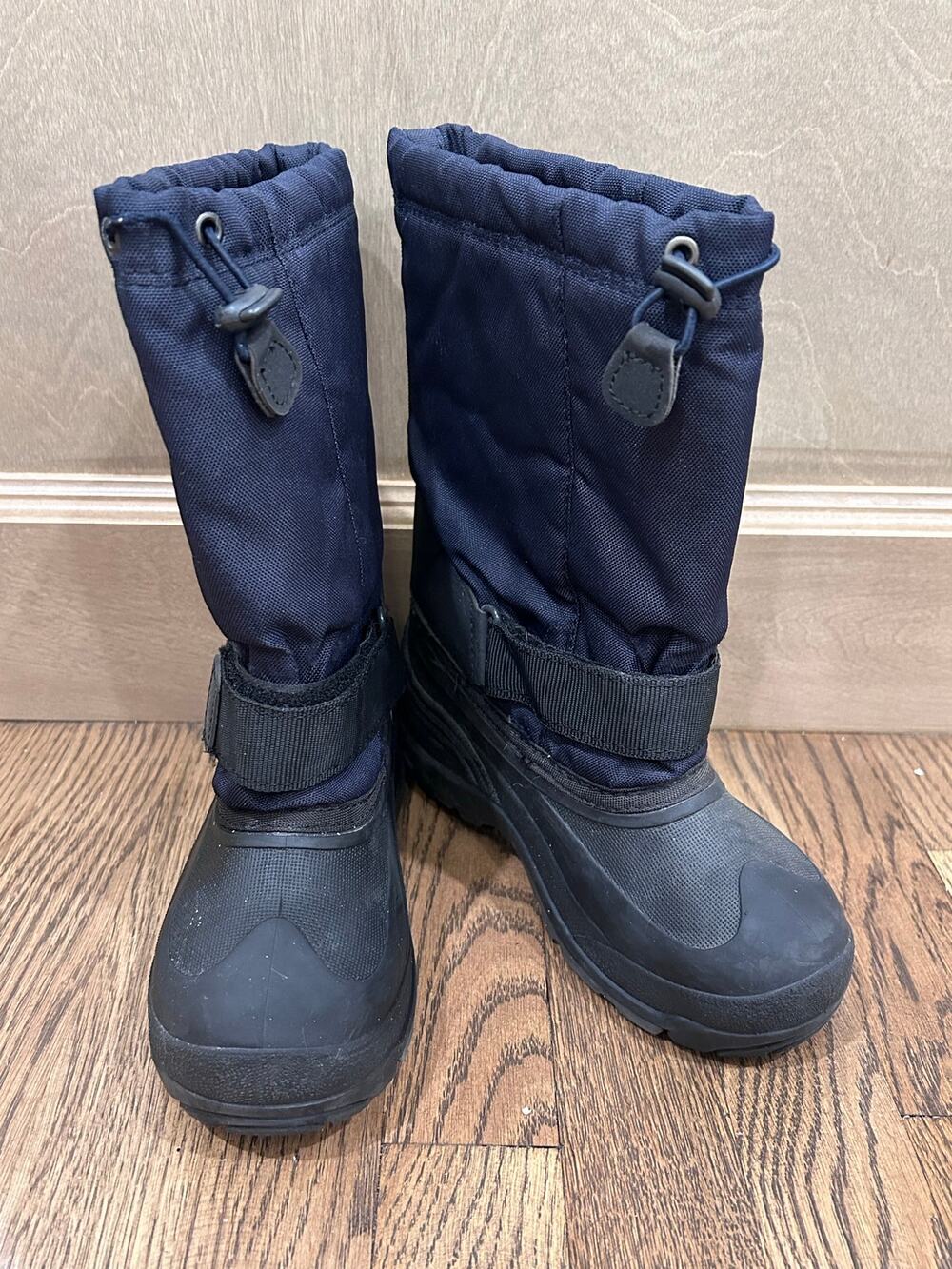 Kamik Boys Navy Rocket Waterproof Insulated Winter Snow Boots Size 3